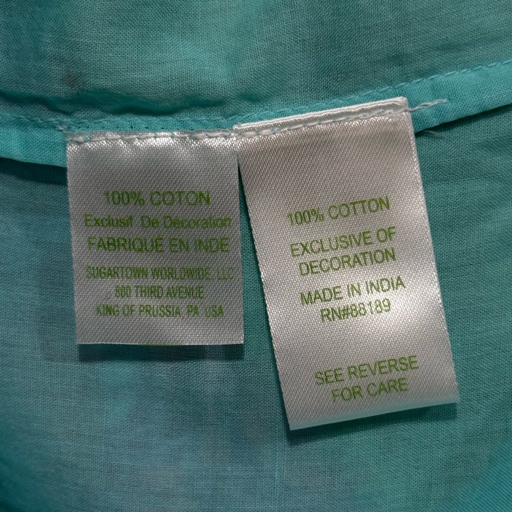 Lilly Pulitzer Aqua Tunic with White Detailing - Picture 10 of 10